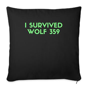 Wolf 359 - Sofakissenbezug 45 x 45 cm - Schwarz - Vorne