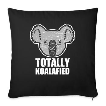 Koala Drôle Australie - Housse de coussin décorative 45 x 45 cm - noir - Devant