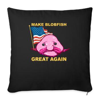 USA Elections  Blobfish Blobfish - Sofa pillowcase 17,3'' x 17,3'' (45 x 45 cm) - black - Front