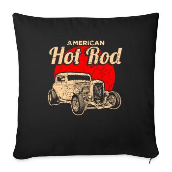 Hot Rod Classic Car Car Driver Sports Car USA - Sofa pillowcase 17,3'' x 17,3'' (45 x 45 cm) - black - Front