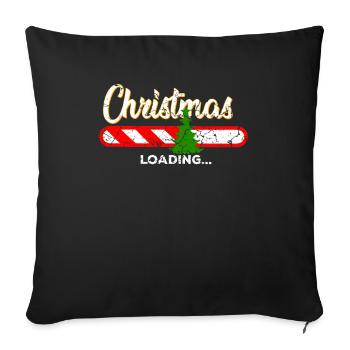 Christmas funny - Sofa pillowcase 17,3'' x 17,3'' (45 x 45 cm) - black - Front