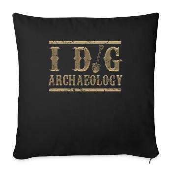 Archeologist archeologist archeology - Sofa pillowcase 17,3'' x 17,3'' (45 x 45 cm) - black - Front
