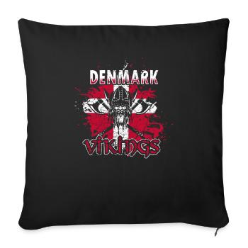 Denmark danish danish viking flag flag - Sofa pillowcase 17,3'' x 17,3'' (45 x 45 cm) - black - Front