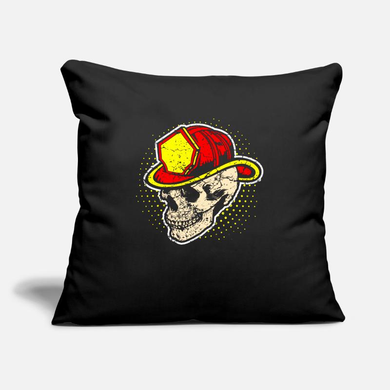 Crâne de pompier Housse de coussin décorative 45 x 45 cm