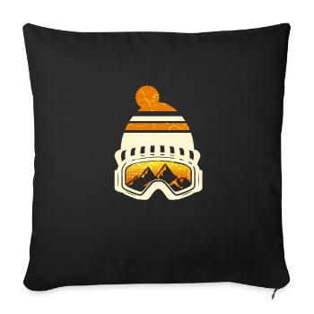 Snowboarding Snowboarder Skiing Skier Skiing - Sofa pillowcase 17,3'' x 17,3'' (45 x 45 cm) - black - Front