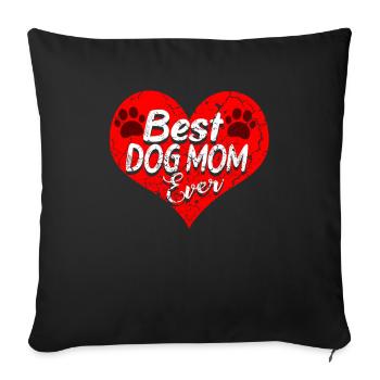 Dog owner dog owner - Sofa pillowcase 17,3'' x 17,3'' (45 x 45 cm) - black - Front