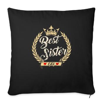 Best Sister Beste Schwester - Sofa pillowcase 17,3'' x 17,3'' (45 x 45 cm) - black - Front