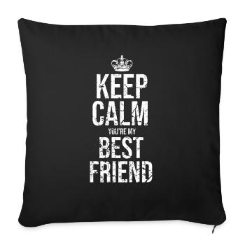 Best Friend Best Friend - Sofa pillowcase 17,3'' x 17,3'' (45 x 45 cm) - black - Front
