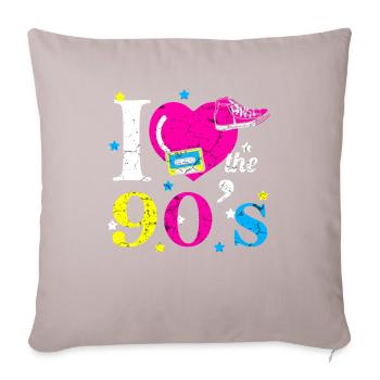 90s - Sofa pillowcase 17,3'' x 17,3'' (45 x 45 cm) - light taupe - Front