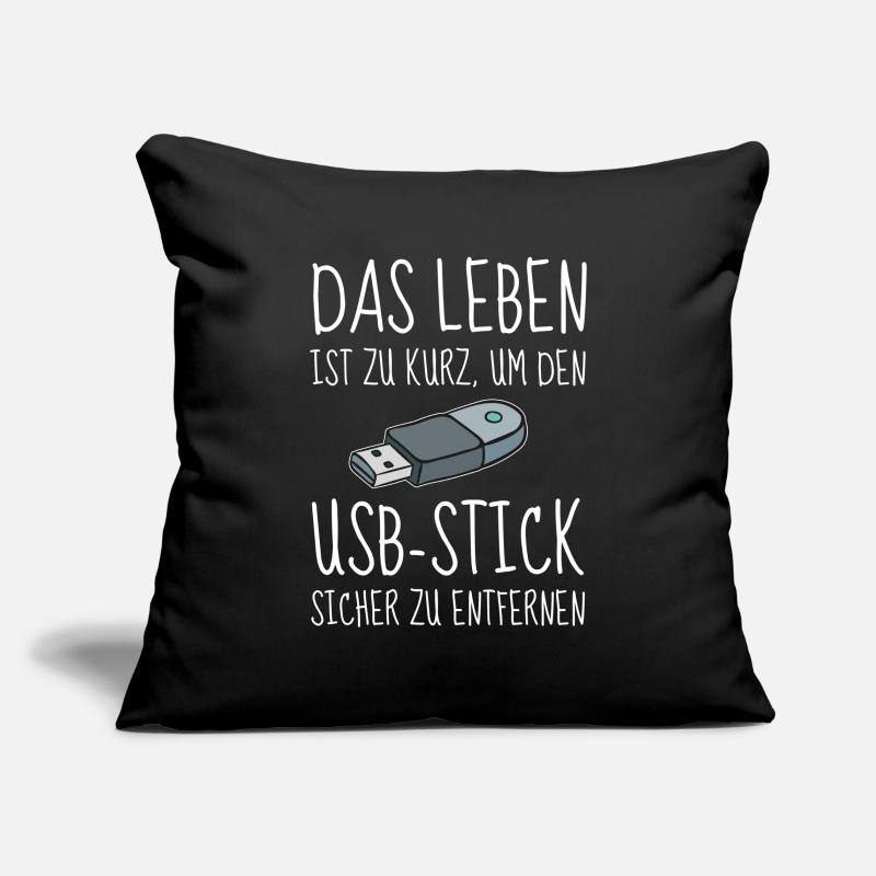 Bürohumor lustig USB-Stick Office Fun Computer Sofakissenbezug 45 x 45 cm
