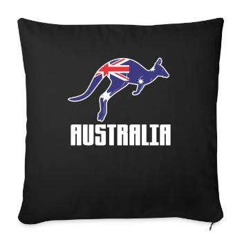 Australia - Sofa pillowcase 17,3'' x 17,3'' (45 x 45 cm) - black - Front