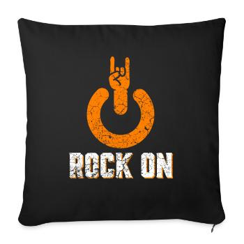 Rock on - Sofa pillowcase 17,3'' x 17,3'' (45 x 45 cm) - black - Front