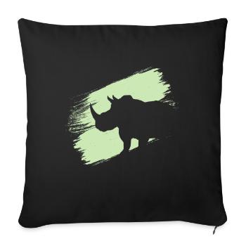 rhino - Sofa pillowcase 17,3'' x 17,3'' (45 x 45 cm) - black - Front