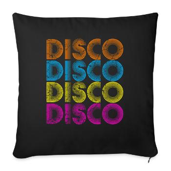 Musique disco - Housse de coussin décorative 45 x 45 cm - noir - Devant