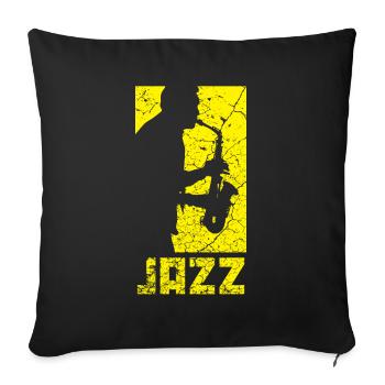 Jazz - Sofakissenbezug 45 x 45 cm - Schwarz - Vorne