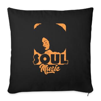 Soul music - Sofa pillowcase 17,3'' x 17,3'' (45 x 45 cm) - black - Front