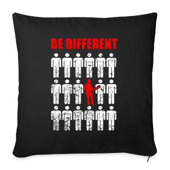 Rocker Rock Guitare Guitariste Alternative - Housse de coussin décorative 45 x 45 cm - noir - Devant