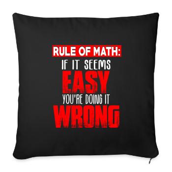 Math mathematician - Sofa pillowcase 17,3'' x 17,3'' (45 x 45 cm) - black - Front