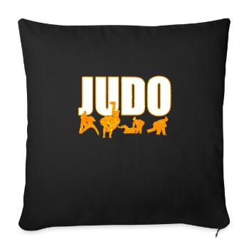 Judo - Housse de coussin décorative 45 x 45 cm - noir - Devant