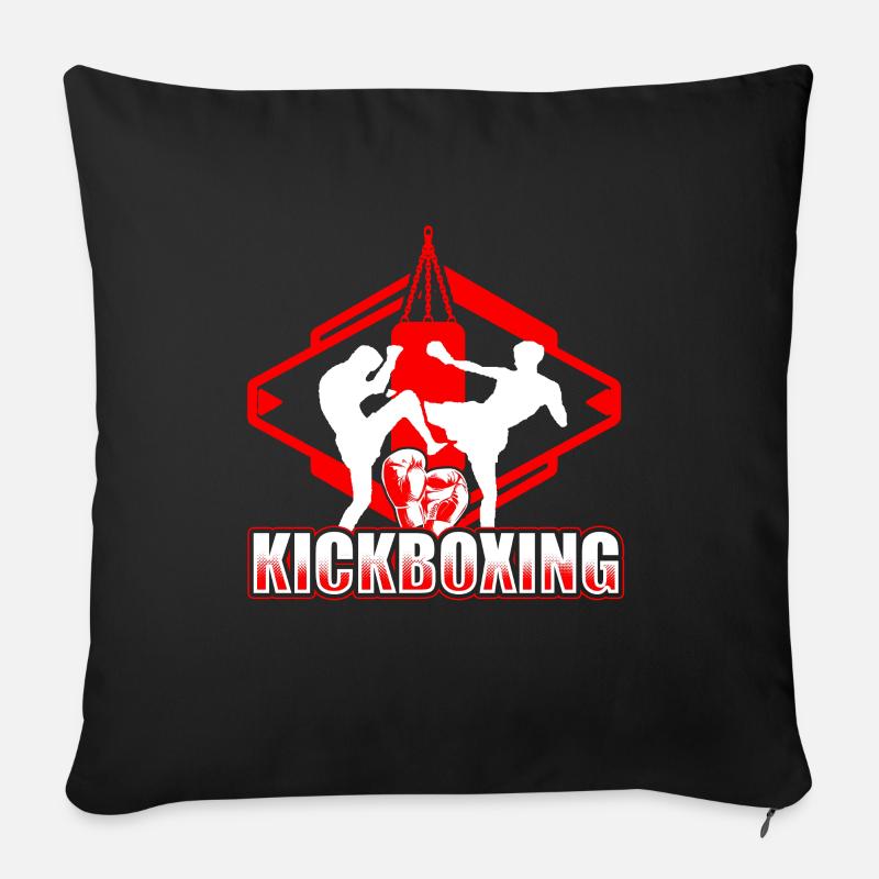 Kickboxen Kickboxing Kickboxer - Sofakissenbezug 45 x 45 cm - Schwarz