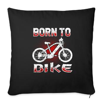 Bike Bike - Sofa pillowcase 17,3'' x 17,3'' (45 x 45 cm) - black - Front