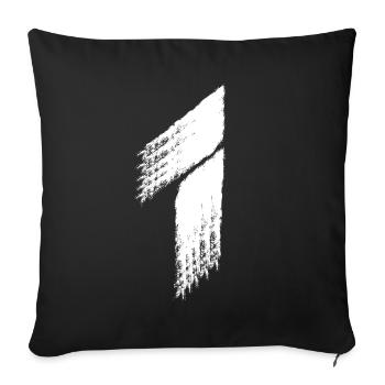 Numéro un 1 - Housse de coussin décorative 45 x 45 cm - noir - Devant