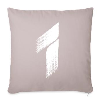 Nummer Eins 1 - Sofakissenbezug 45 x 45 cm - helles Taupe - Vorne