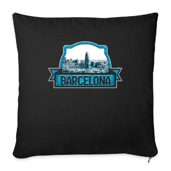 Barcelona - Sofa pillowcase 17,3'' x 17,3'' (45 x 45 cm) - black - Front