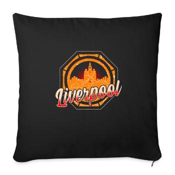 Liverpool - Sofakissenbezug 45 x 45 cm - Schwarz - Vorne