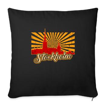 Stockholm - Housse de coussin décorative 45 x 45 cm - noir - Devant