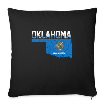 Oklahoma USA - Sofakissenbezug 45 x 45 cm - Schwarz - Vorne