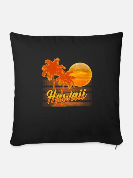 Hawaii - Sofakissenbezug 45 x 45 cm - Schwarz