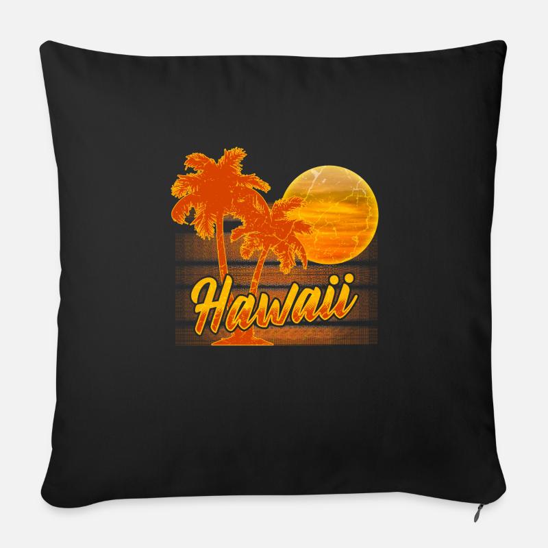 Hawaii - Sofakissenbezug 45 x 45 cm - Schwarz