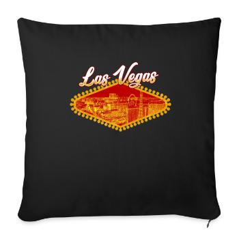 Las Vegas - Sofa pillowcase 17,3'' x 17,3'' (45 x 45 cm) - black - Front