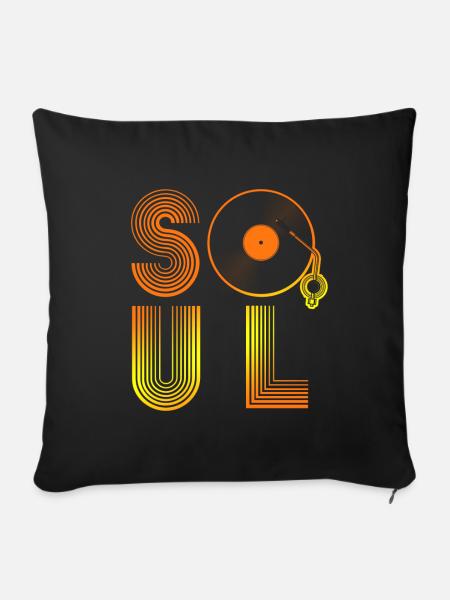 Soul Musik - Sofakissenbezug 45 x 45 cm - Schwarz
