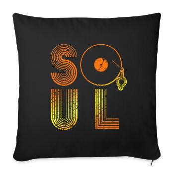 Soul music - Sofa pillowcase 17,3'' x 17,3'' (45 x 45 cm) - black - Front
