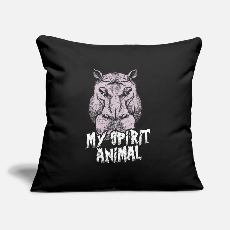 Hippo Hippo Hippo Sofa pillowcase 17,3'' x 17,3'' (45 x 45 cm)