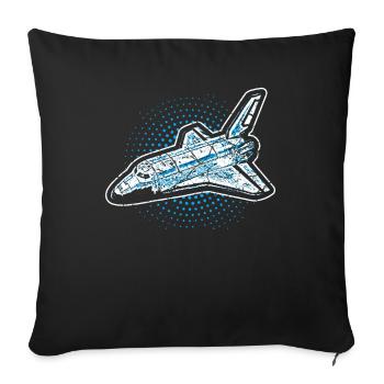 Navette spatiale NASA - Housse de coussin décorative 45 x 45 cm - noir - Devant