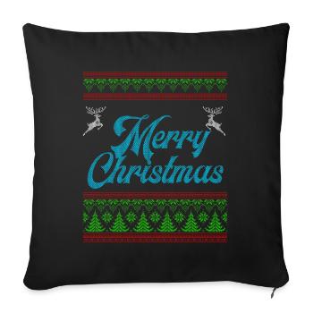 Ugly Christmas Christmas reindeer - Sofa pillowcase 17,3'' x 17,3'' (45 x 45 cm) - black - Front