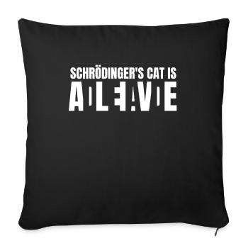 Schrödingers Katze Physik Physiker - Sofakissenbezug 45 x 45 cm - Schwarz - Vorne