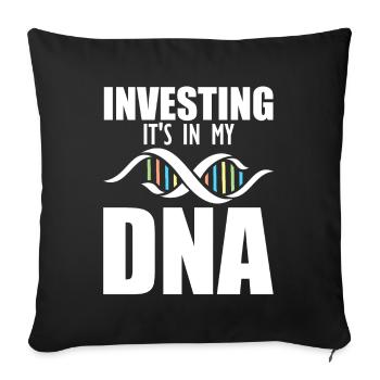 Investir en bourse - Housse de coussin décorative 45 x 45 cm - noir - Devant