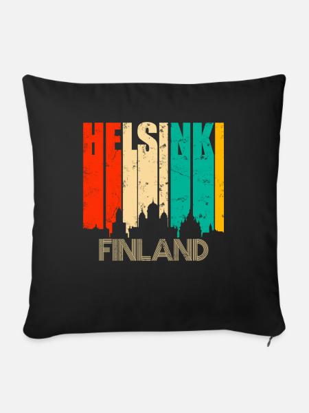 Helsinki - Sofakissenbezug 45 x 45 cm - Schwarz