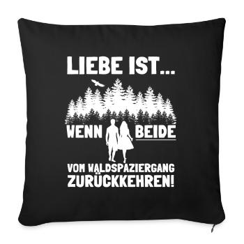 Amour couple relation partenariat drôle - Housse de coussin décorative 45 x 45 cm - noir - Devant