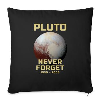 Pluto Planet Sonnensystem 1930 2006 - Sofakissenbezug 45 x 45 cm - Schwarz - Vorne