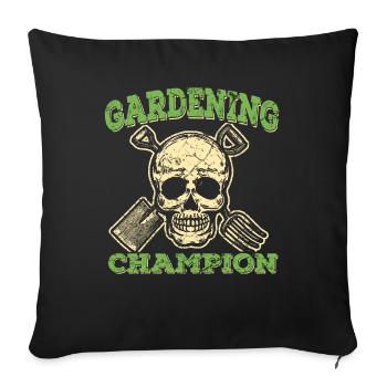 Gardener gardener gardening garden - Sofa pillowcase 17,3'' x 17,3'' (45 x 45 cm) - black - Front
