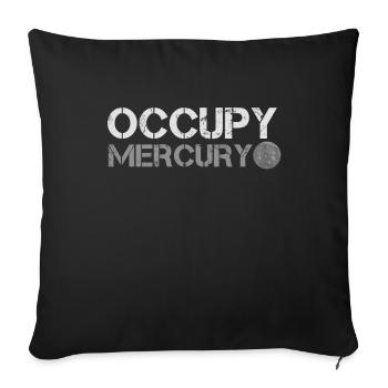 Occupy Mercury - Sofa pillowcase 17,3'' x 17,3'' (45 x 45 cm) - black - Front
