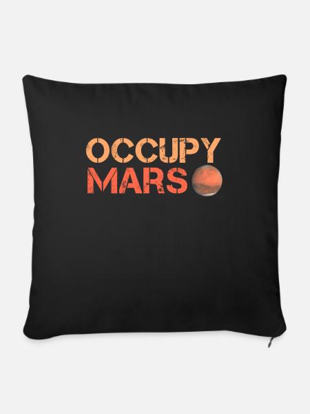 Occupy Mars - Sofakissenbezug 45 x 45 cm - Schwarz