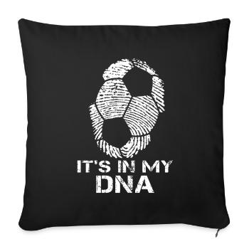 Footballer DNA - Sofa pillowcase 17,3'' x 17,3'' (45 x 45 cm) - black - Front