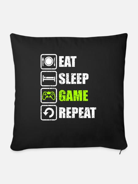Gaming Gamer Game - Sofakissenbezug 45 x 45 cm - Schwarz