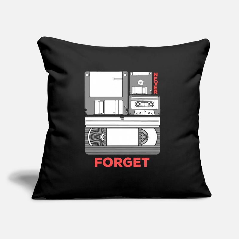 Video cassette VHS floppy disk Floppy disk technology Sofa pillowcase 17,3'' x 17,3'' (45 x 45 cm)